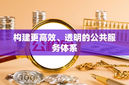 青阳构建更高效、透明的公共服务体系