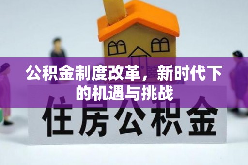 青阳公积金制度改革，新时代下的机遇与挑战