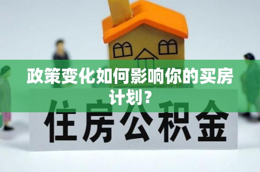 青阳政策变化如何影响你的买房计划？
