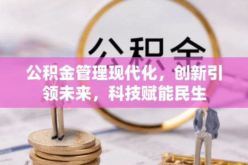 青阳公积金管理现代化，创新引领未来，科技赋能民生