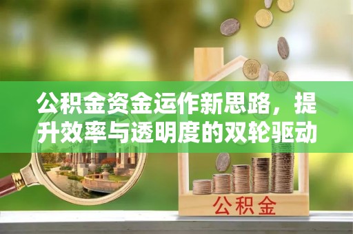 青阳公积金资金运作新思路，提升效率与透明度的双轮驱动