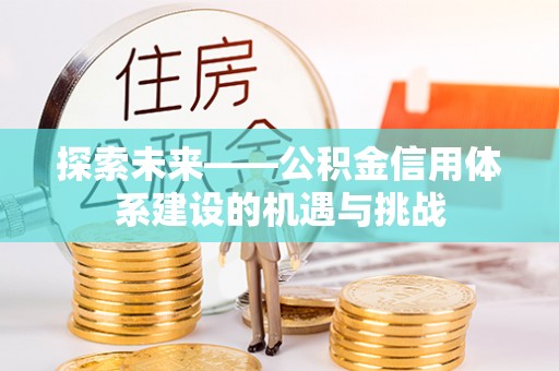 青阳探索未来——公积金信用体系建设的机遇与挑战