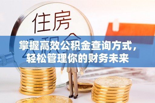 青阳掌握高效公积金查询方式，轻松管理你的财务未来