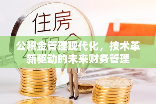 青阳公积金管理现代化，技术革新驱动的未来财务管理