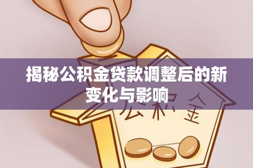 青阳揭秘公积金贷款调整后的新变化与影响