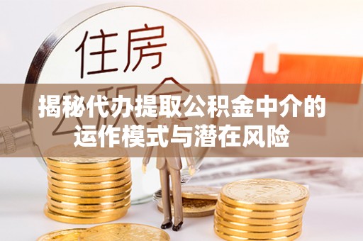 青阳揭秘代办提取公积金中介的运作模式与潜在风险
