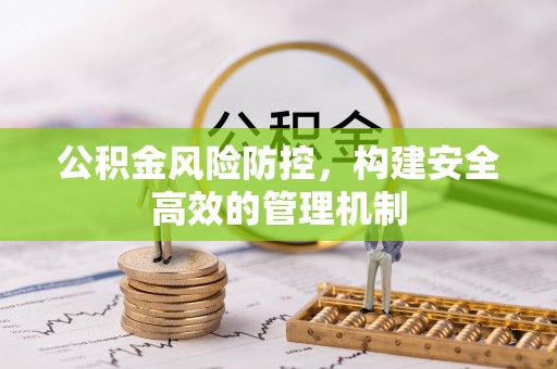 青阳公积金风险防控，构建安全高效的管理机制
